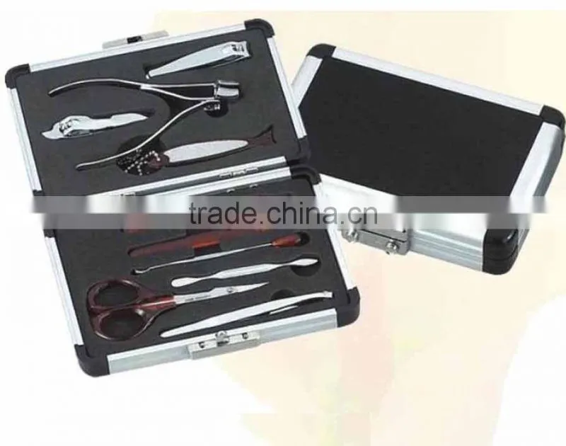Elegant Aluminum Manicure Case Nail Set