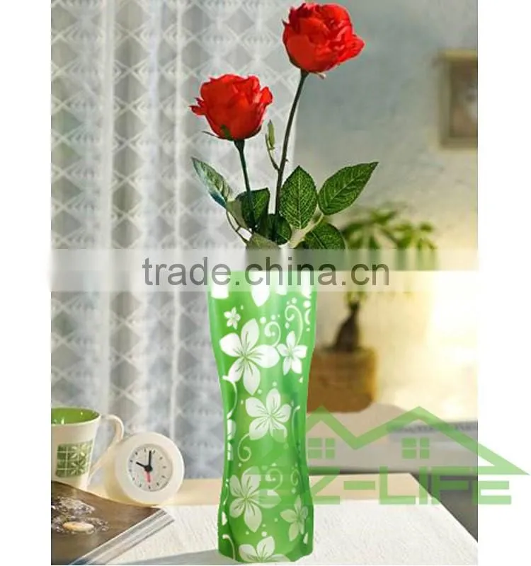 Best Creative Environmental Clear Artificial Acrylic Foldable Plastic Vase for food