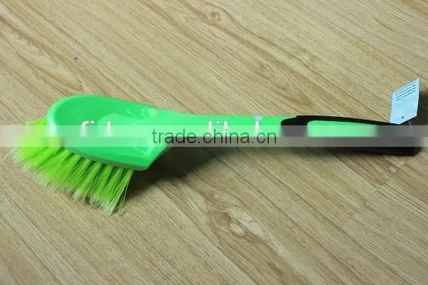plastic short handled car clean brush for wheel cleaning