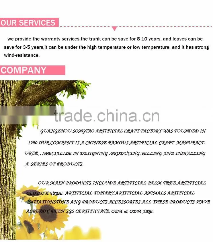 Hot sale High quality Small size mini colors artificial cherry blossom tree