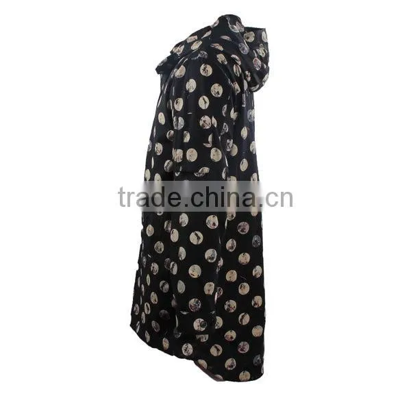 China manufacturer stylish blacked insulated black denim hooded mens jacket with print