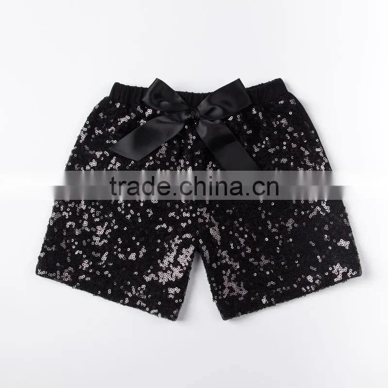china product and factory direct sale wholesale cotton sequin sparkle shorts for baby kids for sports