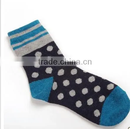 Elite wholesale colorful polka dots cute girls short wool sock