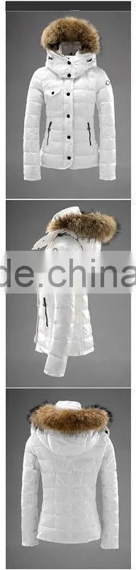 fur hood women padded winter jacket (WJ-090)