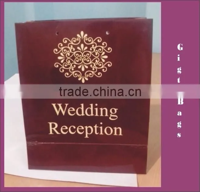 Paper Bags with rope handle / Printed with logo and name