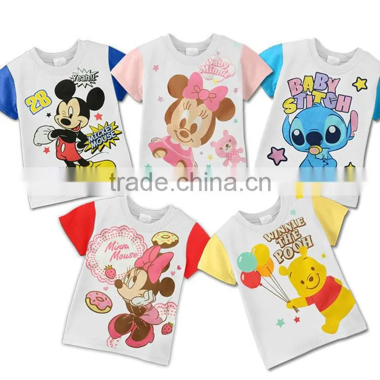 fashion child clothing boys and girls cartoon design t shirts kids tees baby tops clothing