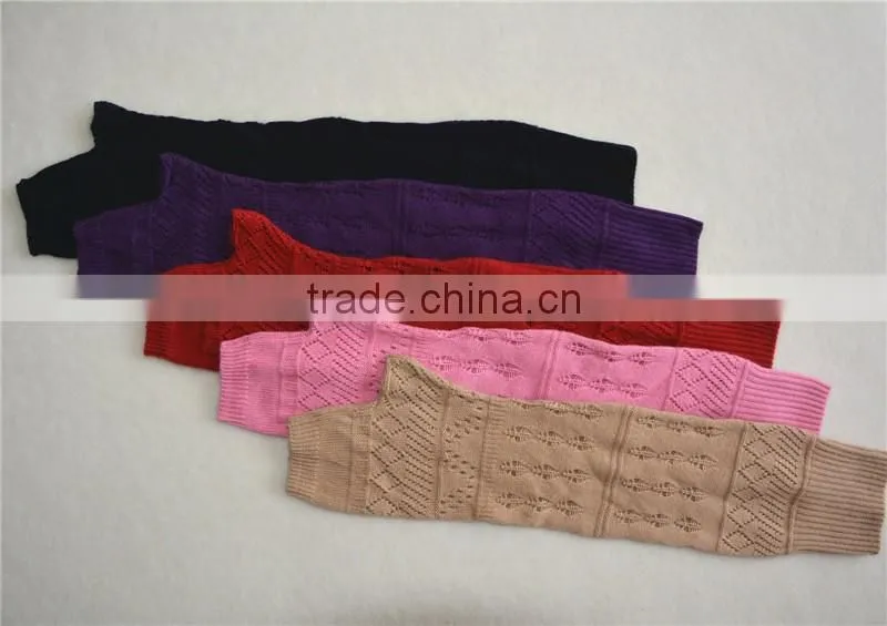 2016 new design knitted elbow length winter gray grey fingerless 100% cashmere gloves wholesale knitting pattern