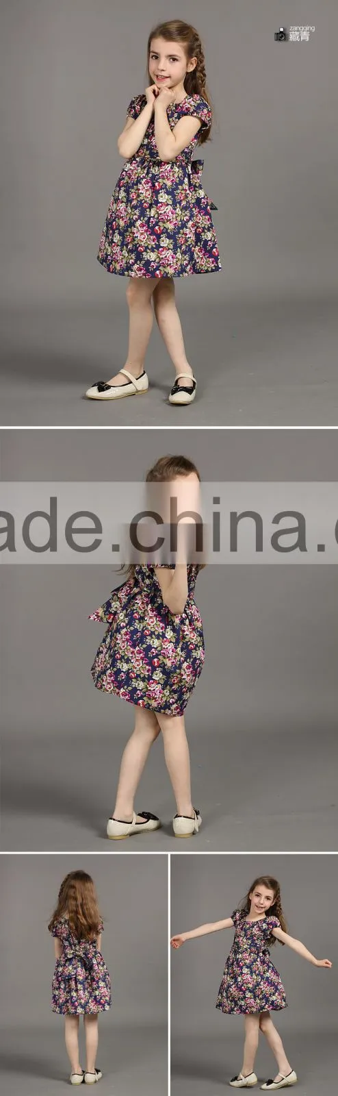 Girls summer dress 2018 new design floral lovely dress