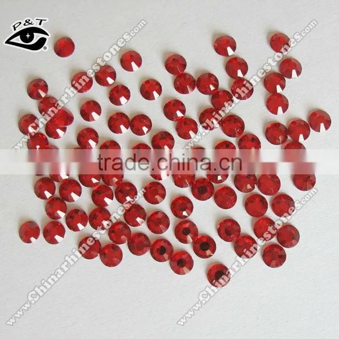 DMC rhinestone flat back crystals ss16 red siam color loose rhinestone