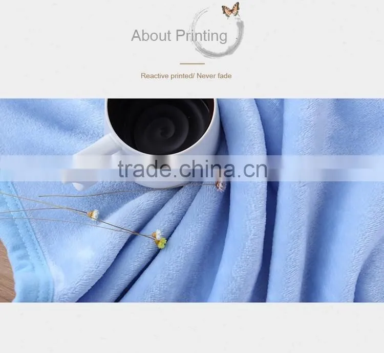 New design blanket thick fleece travel with trim