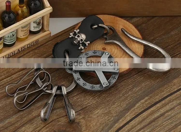 Mens Leather Belt Key Chain/ Key Ring Holder