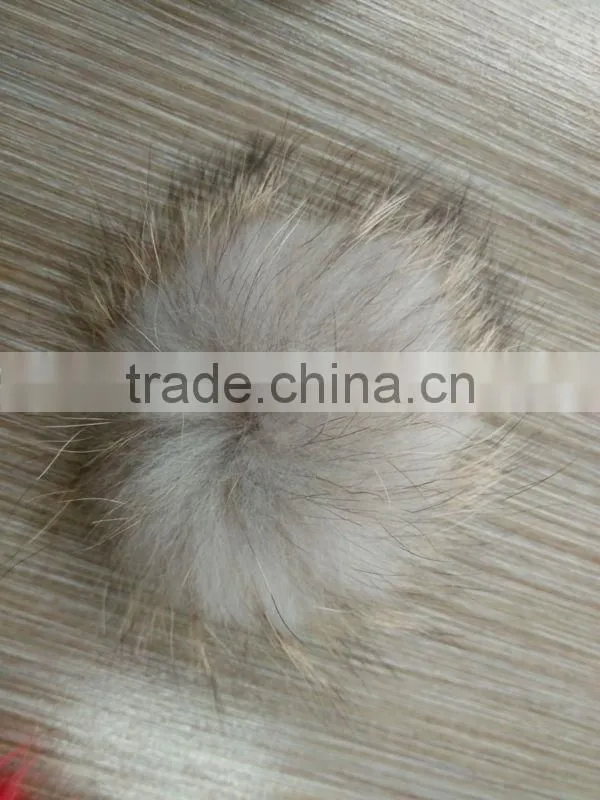 YR892 Hot Sale 12cm Diameter Colorful Raccoon Fur Ball