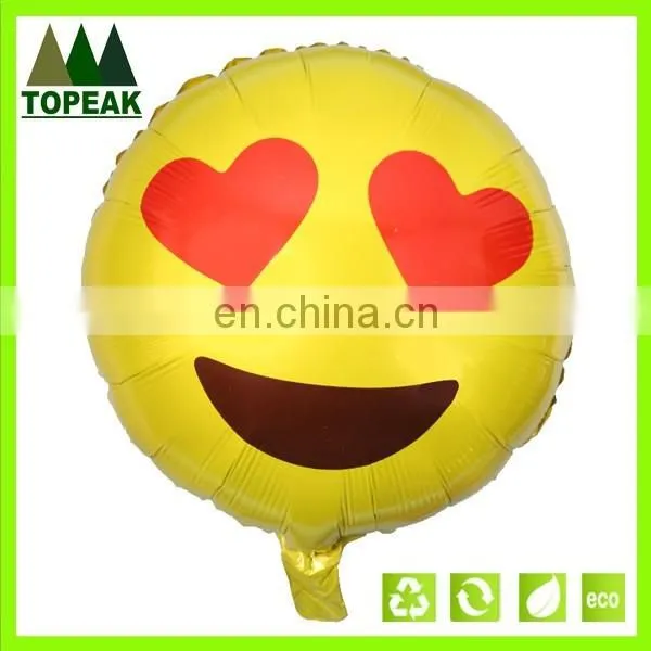 Cute smile face design Aluminum Foil Ballons decorative balloons