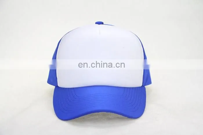Wholesale plain foam and mesh custom baseball trucker cap