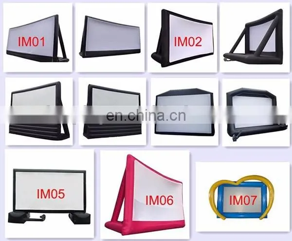 HI 210D coated nylon outdoor inflatable movie screen for advertising