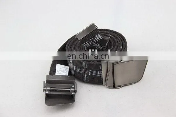 Canvas Belt With Silk Printing Men Plastic Belt Buckle