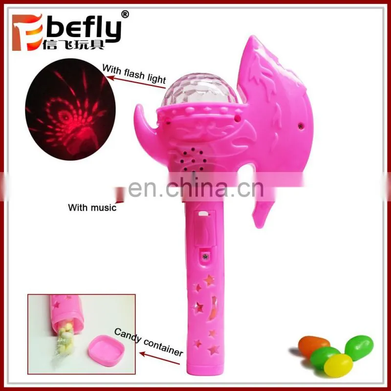Promotional plastic flash stick best sweet candy toy