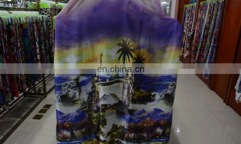 2014 European design digital printing silk fabric for dress