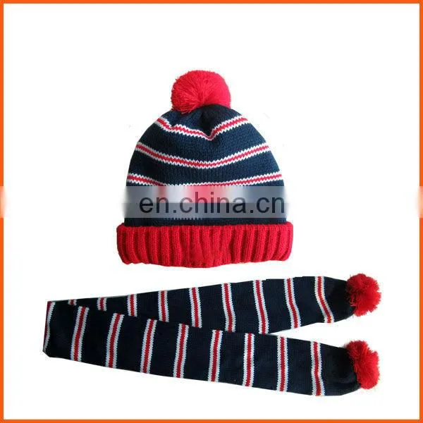 Kids Knitting Hat and Scarf Set
