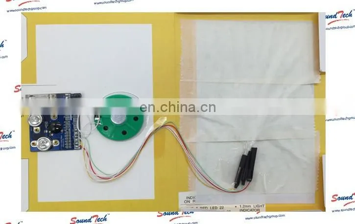 LED Light up fiber optics for greeting card