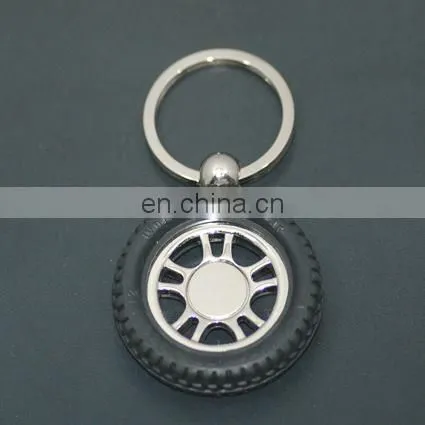 Tyre shape zinc alloy keychian with customized logo