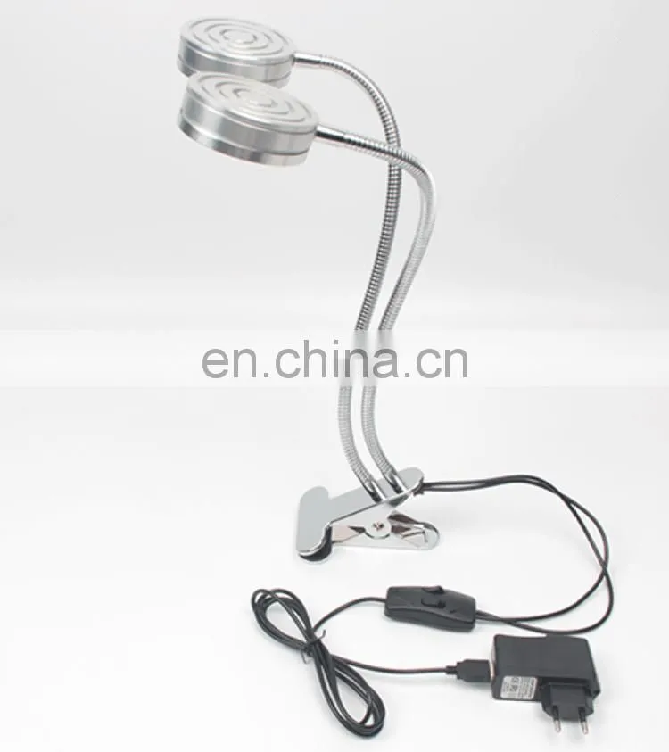 2018 New LED Grow Light, 14W Indoor Flexible Gooseneck Plant Growth Clip Light with USB Port Double Head