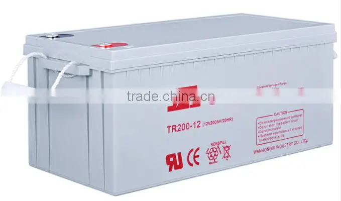 Long life deep cycle gel battery 12v 200ah maitenance free battery for solar power system