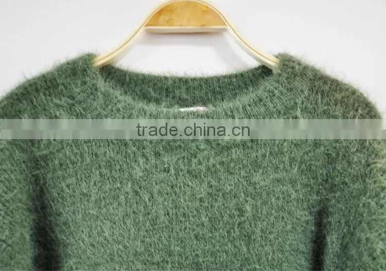Green marten hair latest design winter sweater women