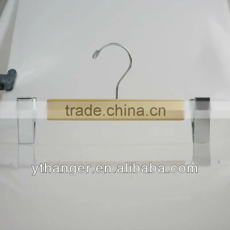 WL02 natural pants hanger wooden deluxe pants hangers