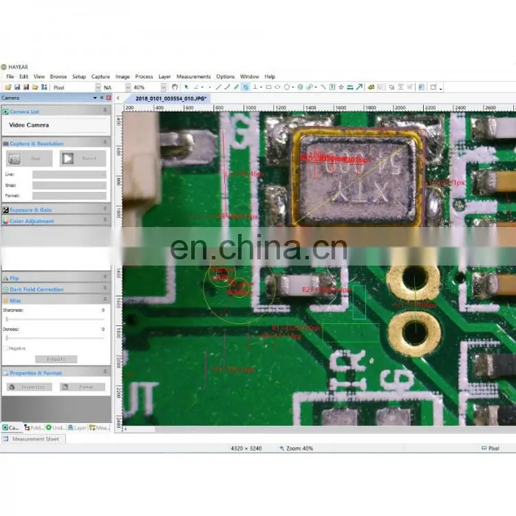 HY-1138A 21MP Camera 4K Video Record 1080P Industrial Microscope w/ 180X Lens USB Output 60LEDs