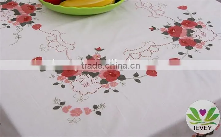2015 new hand embroidery design fabric tablecloth wholesale brocade designs tablecloth
