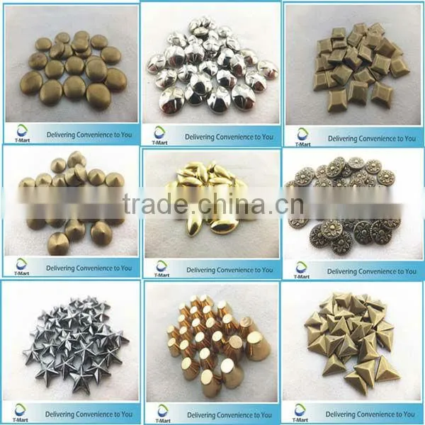 skull metal hotfix copper studs