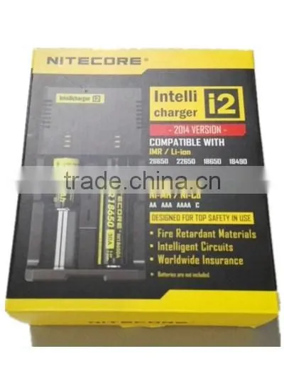 Genuine Nitecore I2 Universal Charger for 16340/18650/14500/26650/samsung Battery for E-Cigarette