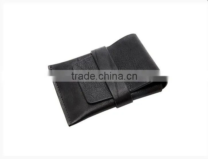 Customize Italian leather card holder men business card pocket