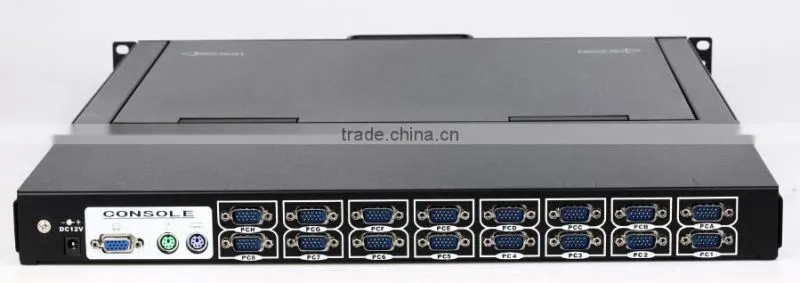 17'' high quality 16ports 1U rack mount kvm console price