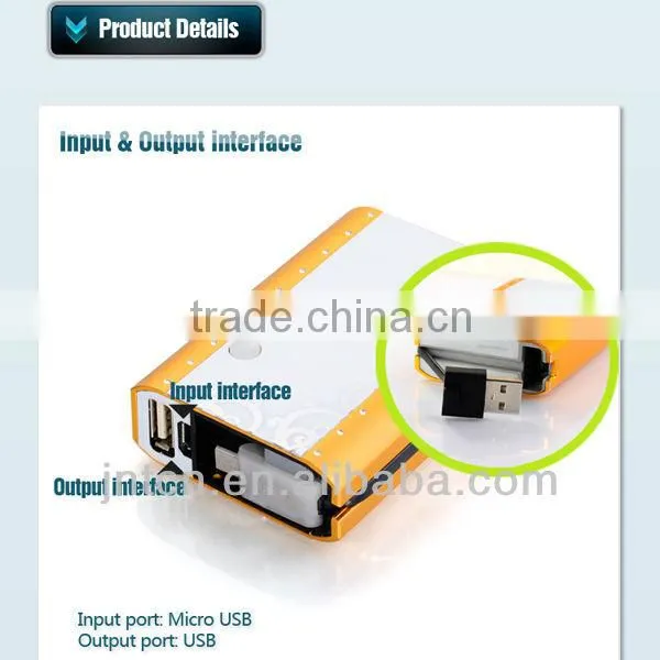 Newest! 5V 4000/4400/5200/5600mAh universal dual output 2-in-1 build-in cable portable power bank MP016