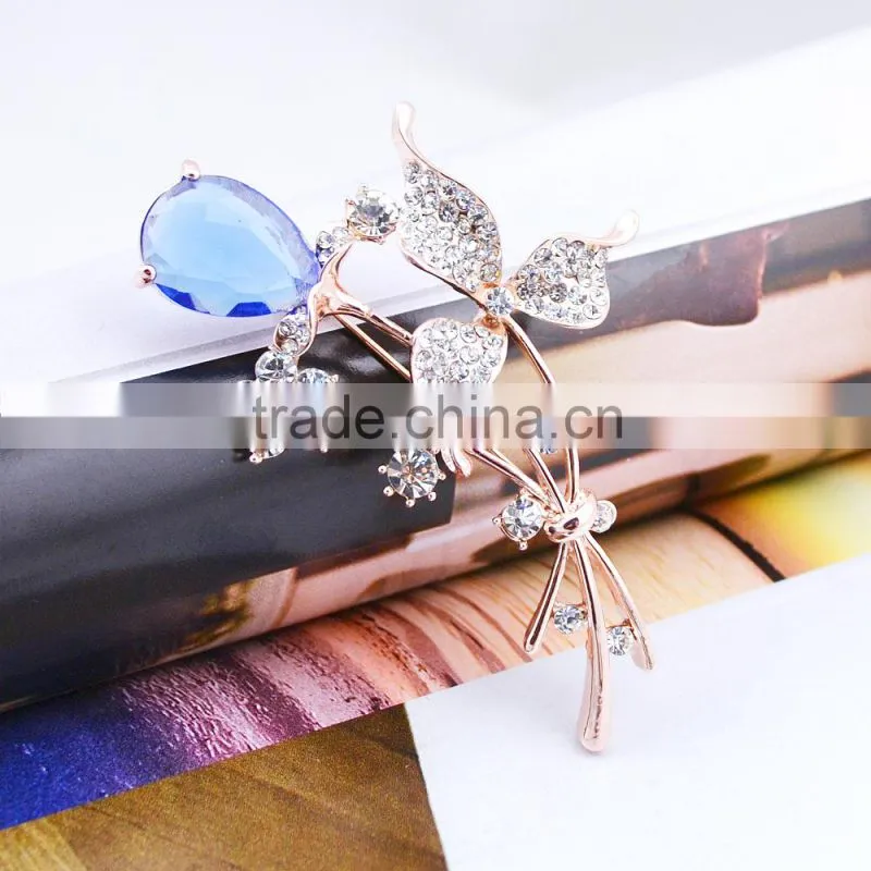 Scarf Clip Jewelry Wedding Invitations Brooch Pin Crystal Flower Brooches