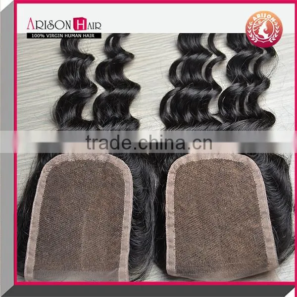 cheap wholesale deep wave virgin brazilian hair lace closure
