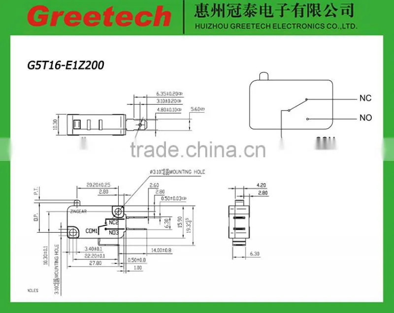 2015 limit switch, zing ear china supplier electrical momentary switches