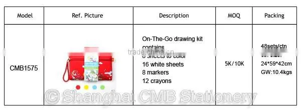 On the go drawing kit coloring book with water pen