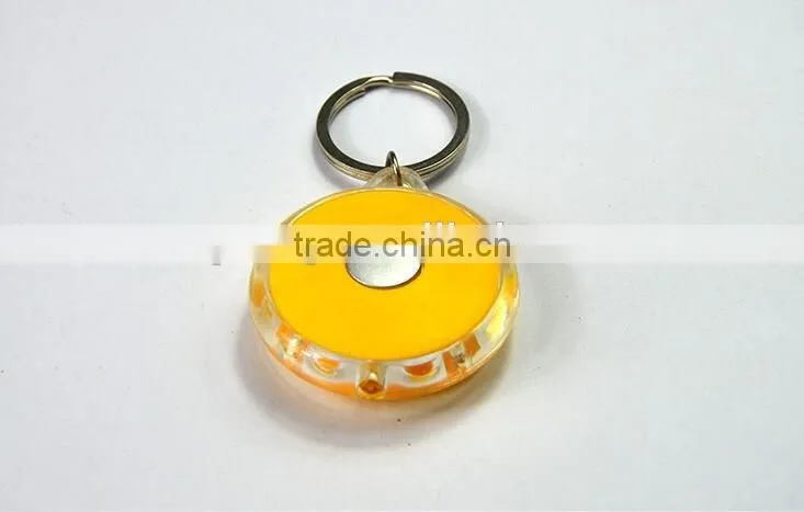 Cheap Round Shaped LED Torch Light Key Chain Worldwide Shipping Wholesaler