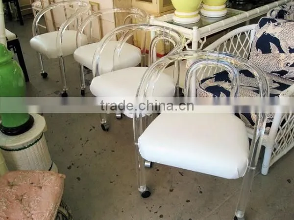 Modern design for hotel chair furniture with wheel