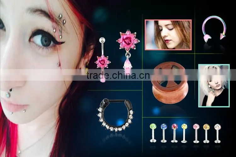 Body Piercing Jewelry Titanium Crystal Dermal Anchor Piercing Jewelry