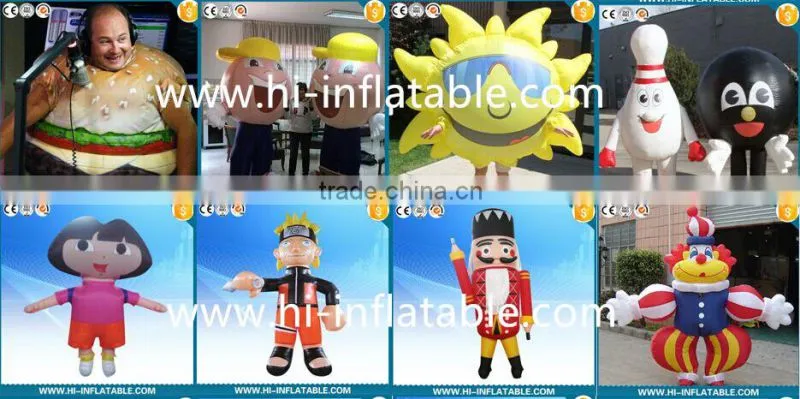 Funny inflatable birthday cake costume,inflatable moving cartoon for birthday celebration