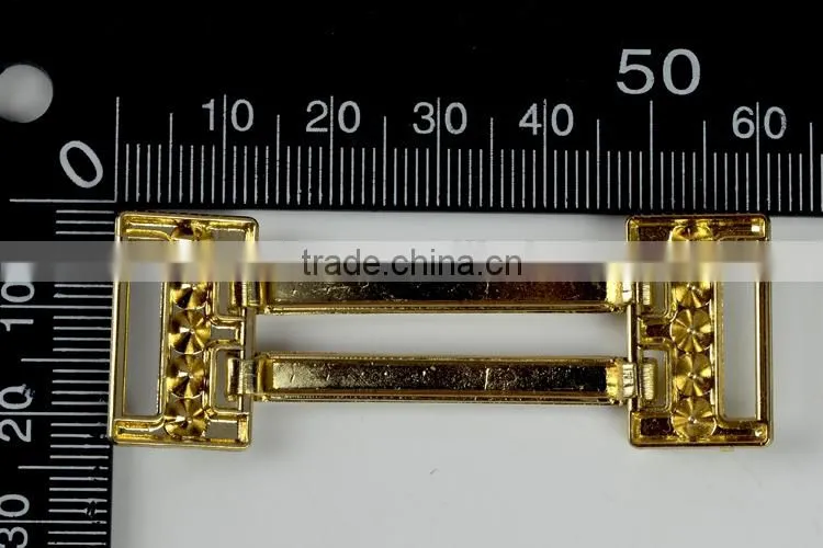 2015 fashion hat buckle, crystal rhinestone ribbon buckle for bikini Decoration