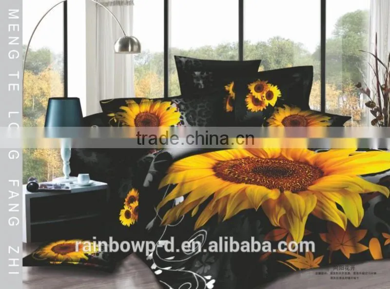 trade assurance 3D designs polycotton good quality beautiful bed sheet