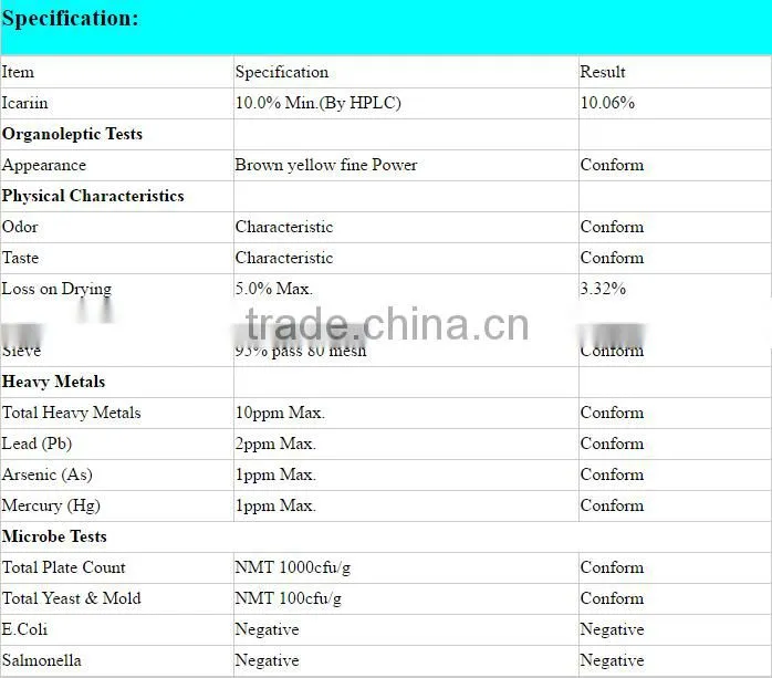 epimedium extract powder with high quality