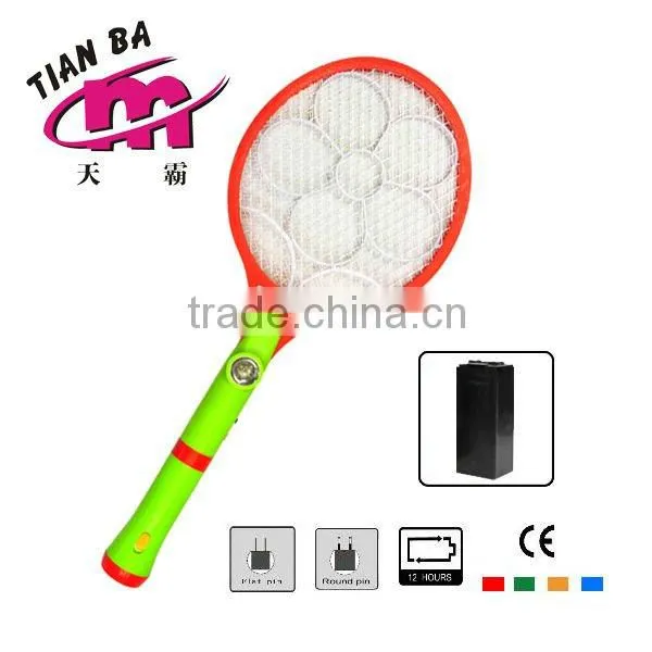 HXP rechargeable mosquito racket with toch/pest repeller