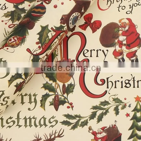 Printed design gift wrapping paper for christmas gift wrap