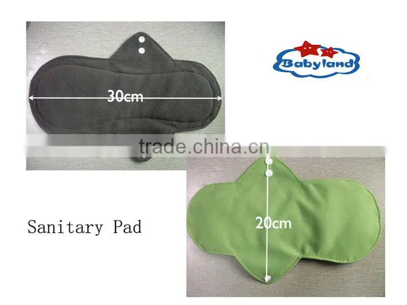 Washable Reusable Heathy Natural charcoal bamboo Women Using Sanitary pads
